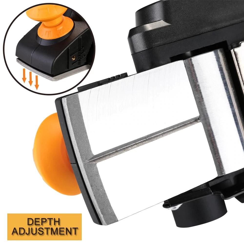Электрический Мини Ручной Строгальный Станок Деревообрабатывающий DEKO 220 В 900 Вт для обработки древесины с аксессуарами