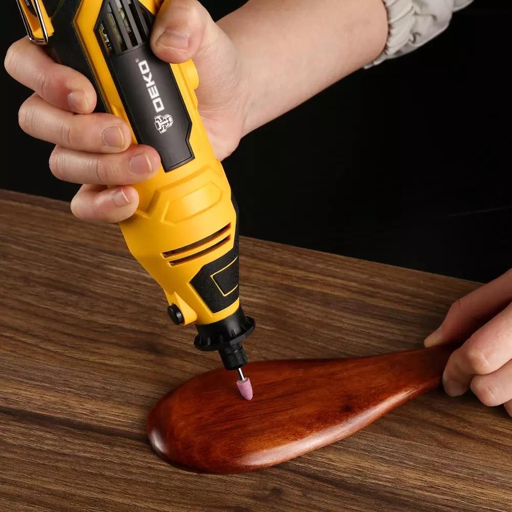 Гравер Минидрель Шлифовальная Машина DEKO DKRT02 с насадками для гравировки, резки, шлифования, полировки, сверления