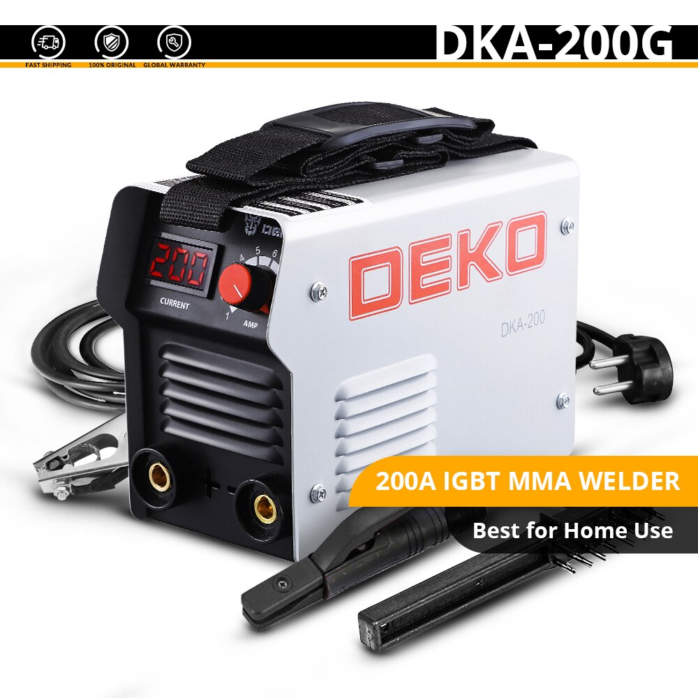 Портативный Электрический Сварочный Аппарат Инверторный DEKO DKA-160G MMA IGBT 160/200 A