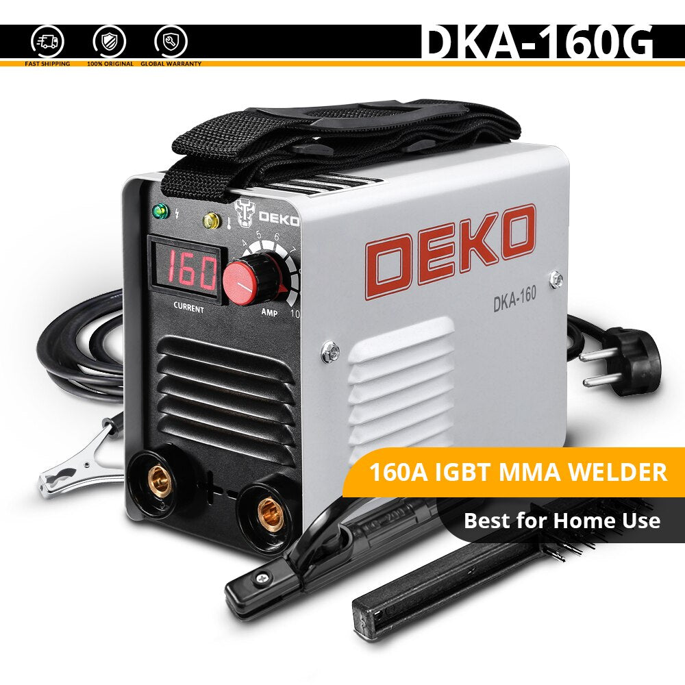 Портативный Электрический Сварочный Аппарат Инверторный DEKO DKA-160G MMA IGBT 160/200 A