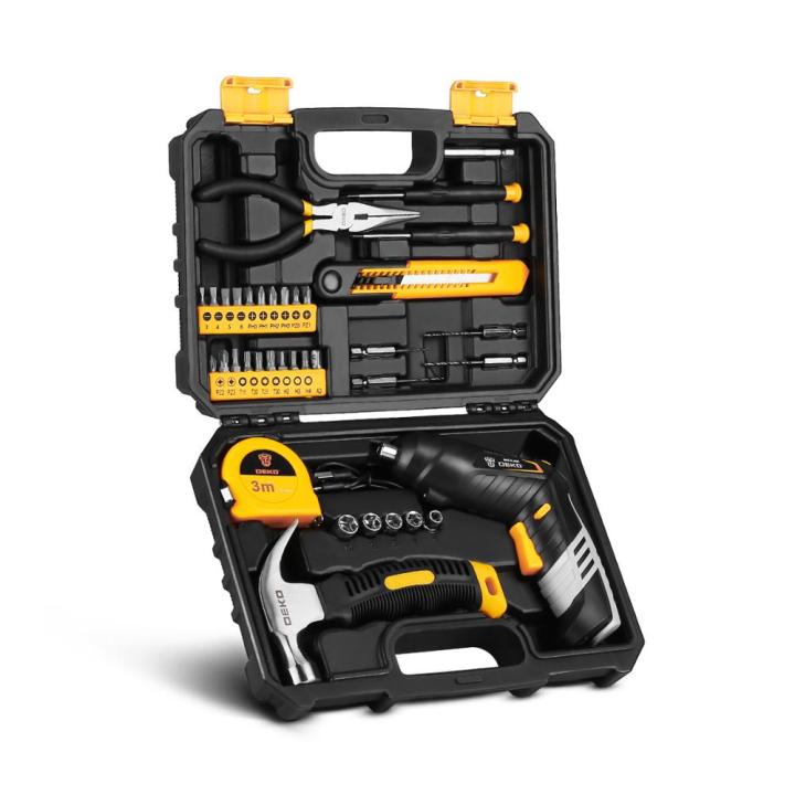 Аккумуляторная Отвертка DEKO DKCS3.601-Li-ion + набор аксессуаров, 3 Нм, 1.3Ач, з/у